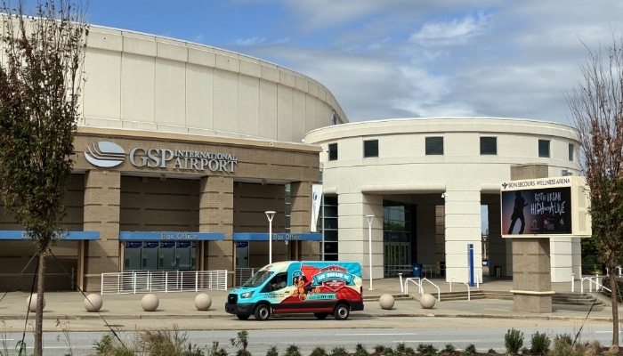 Air Repair Al Van In Front Of Bon Secours Wellness Arena Greenville Sc 1