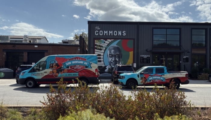 Air Repair Al Truck And Van In Front Of The Commons 147 Welborn St Greenville Sc