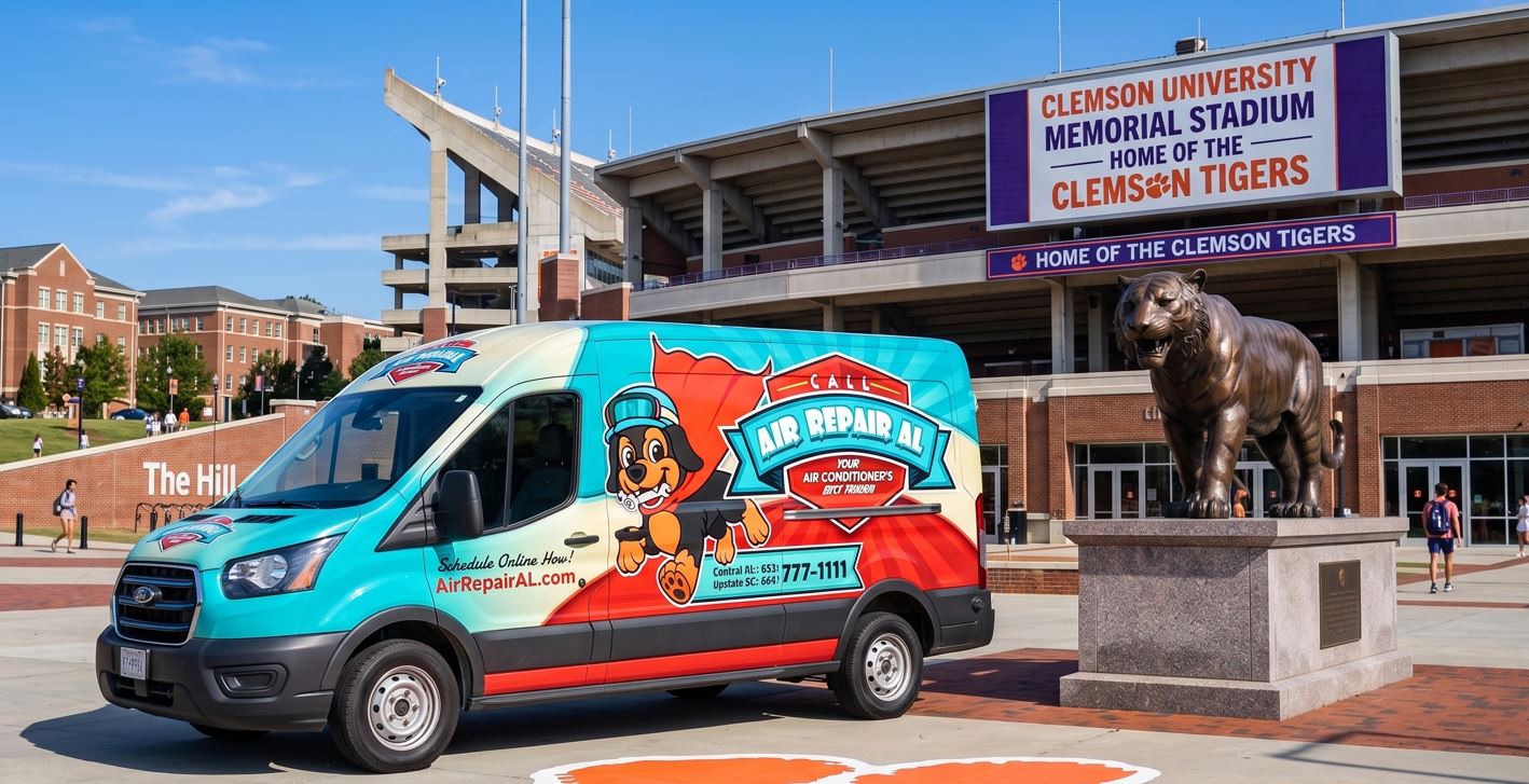Air Repair Al Truck In Front Of Clemson Stadium Enterance