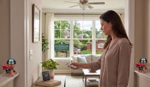 Greenville Homeowner Checking Thermostat Settings