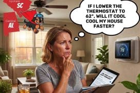 Homeowner Asking If They Lower Thermostat Will It Cool Home Fast Central Al And Upstate Sc