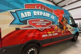 Call Air Repair Al Truck Wrap Side View