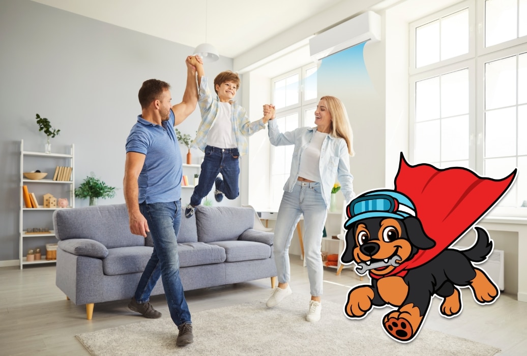 Family In Livingroom With Al And Ac Blowing 1