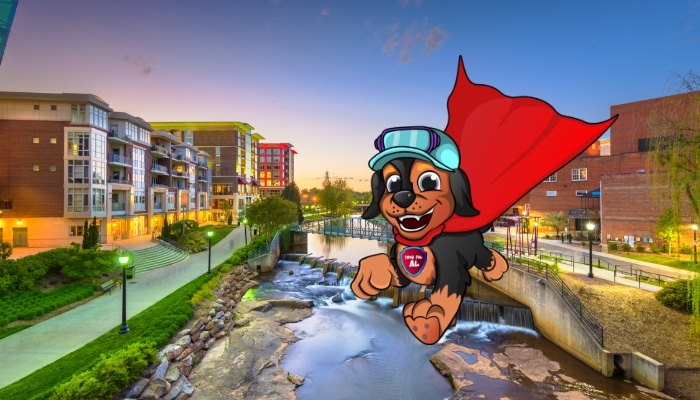 South Carolina Greenville With Flying Al South Carolina Greenville With Flying Al